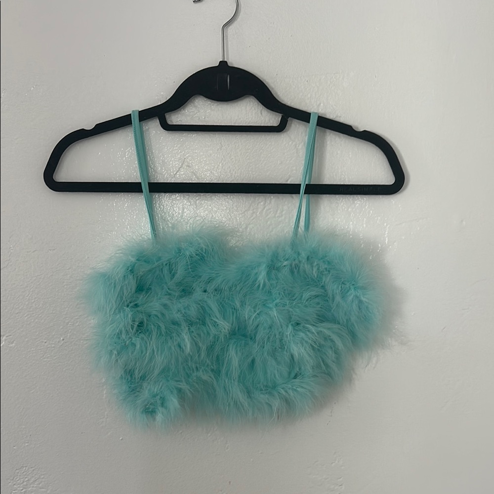 Feather crop top - NEVER WORN